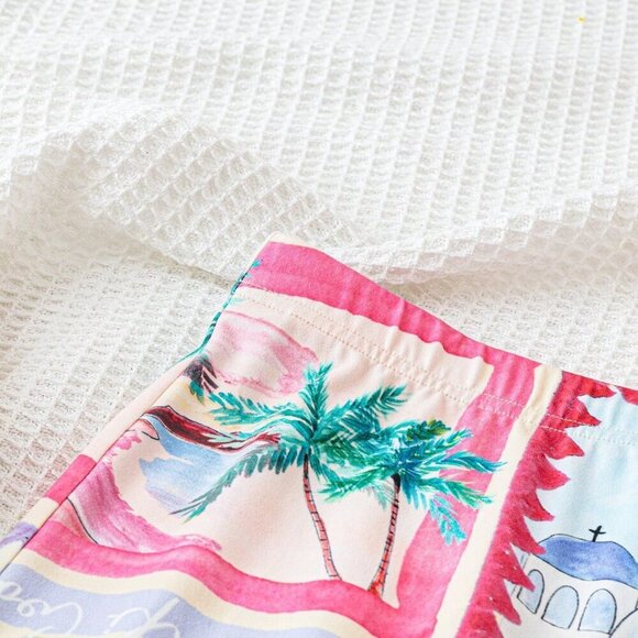 Multicolor Boho Women's Holiday Beach Casual Coconut Tree - Picture 4 of 6